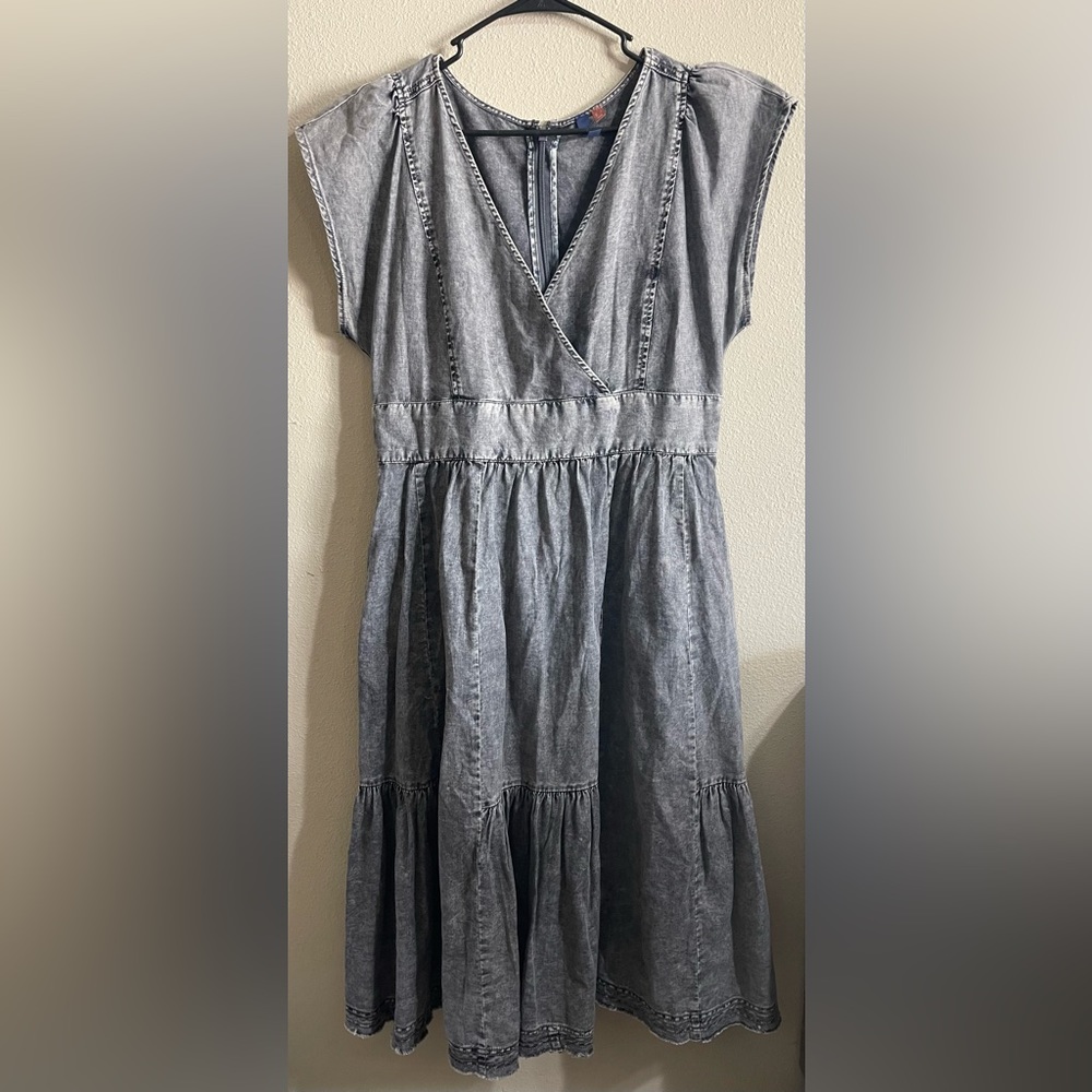 Pilcro Gray Denim Midi Dress - Picture 3 of 8